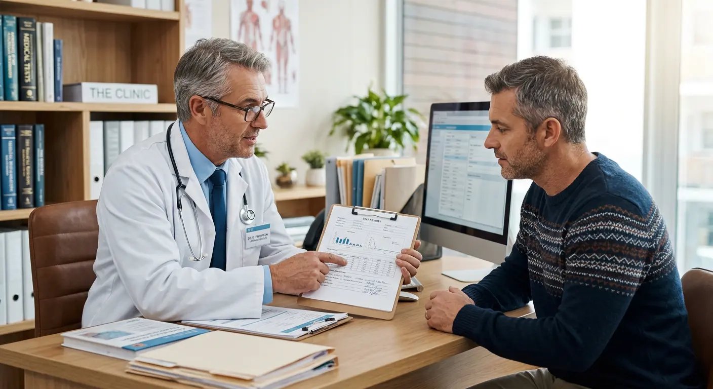 Doctor consultation about testosterone levels