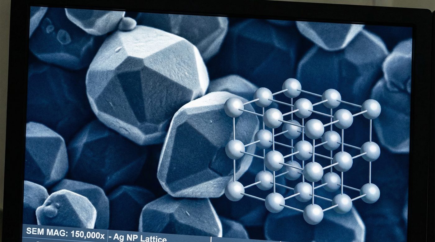 Scanning electron microscope image of silver nanoparticles